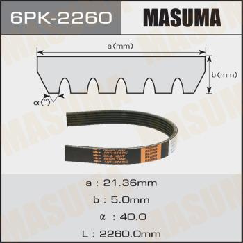 MASUMA 6PK-2260 - Пистов ремък vvparts.bg