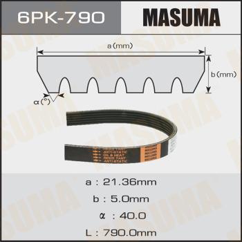 MASUMA 6PK-790 - Пистов ремък vvparts.bg