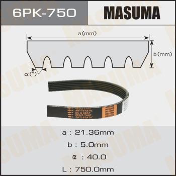 MASUMA 6PK-750 - Пистов ремък vvparts.bg