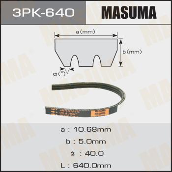 MASUMA 3PK-640 - Пистов ремък vvparts.bg