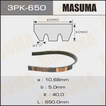 MASUMA 3PK-650 - Пистов ремък vvparts.bg