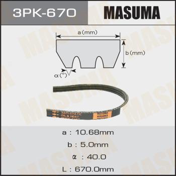 MASUMA 3PK-670 - Пистов ремък vvparts.bg