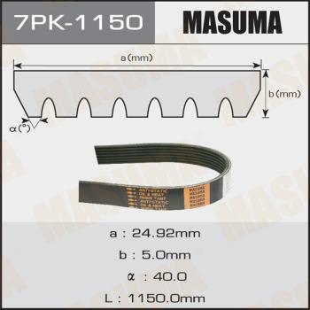 MASUMA 7PK-1150 - Пистов ремък vvparts.bg