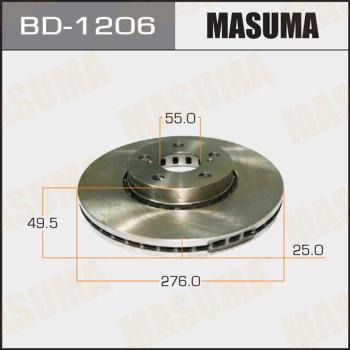 MASUMA BD-1206 - Спирачен диск vvparts.bg