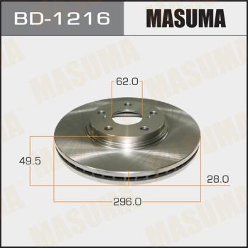 MASUMA BD-1216 - Спирачен диск vvparts.bg