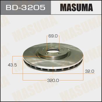 MASUMA BD-3205 - Спирачен диск vvparts.bg