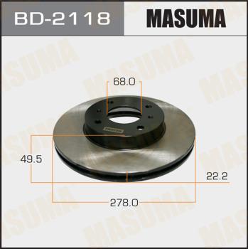 MASUMA BD-2118 - Спирачен диск vvparts.bg