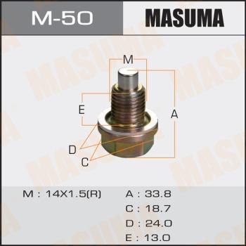 MASUMA M-50 - Болтова пробка, маслен картер vvparts.bg