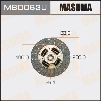 MASUMA MBD063U - Диск на съединителя vvparts.bg