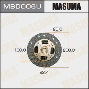 MASUMA MBD006U - Диск на съединителя vvparts.bg