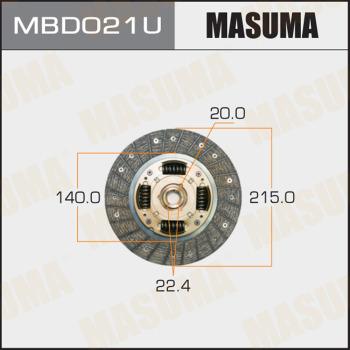 MASUMA MBD021U - Диск на съединителя vvparts.bg