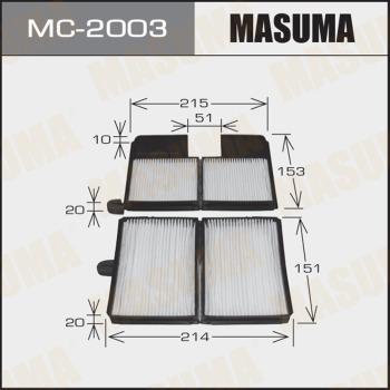 MASUMA MC-2003 - Филтър купе (поленов филтър) vvparts.bg
