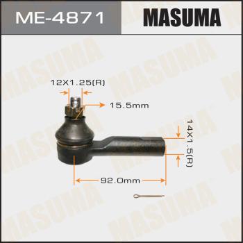 MASUMA ME-4871 - Накрайник на напречна кормилна щанга vvparts.bg