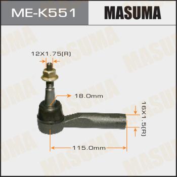 MASUMA ME-K551 - Накрайник на напречна кормилна щанга vvparts.bg