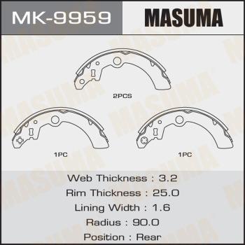 MASUMA MK-9959 - Комплект спирачна челюст vvparts.bg