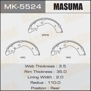 MASUMA MK-5524 - Комплект спирачна челюст vvparts.bg