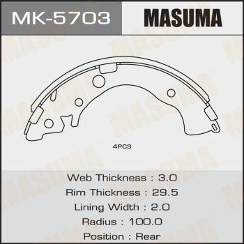 MASUMA MK5703 - Комплект спирачна челюст vvparts.bg