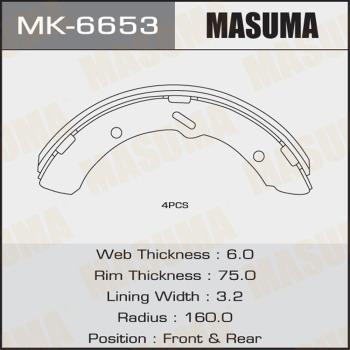 MASUMA MK-6653 - Комплект спирачна челюст vvparts.bg