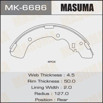 MASUMA MK-6686 - Комплект спирачна челюст vvparts.bg