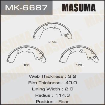 MASUMA MK-6687 - Комплект спирачна челюст vvparts.bg
