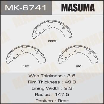 MASUMA MK-6741 - Комплект спирачна челюст vvparts.bg