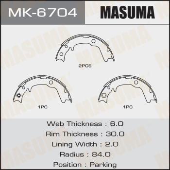 MASUMA MK-6704 - Комплект спирачна челюст vvparts.bg
