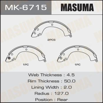 MASUMA MK-6715 - Комплект спирачна челюст vvparts.bg