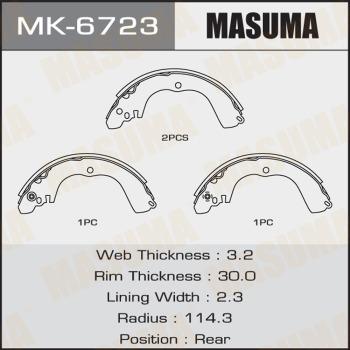 MASUMA MK-6723 - Комплект спирачна челюст vvparts.bg