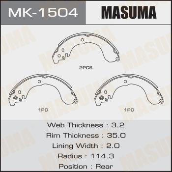 MASUMA MK-1504 - Комплект спирачна челюст vvparts.bg