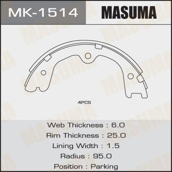 MASUMA MK-1514 - Комплект спирачна челюст vvparts.bg