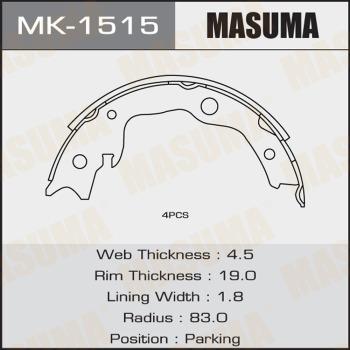 MASUMA MK-1515 - Комплект спирачна челюст vvparts.bg