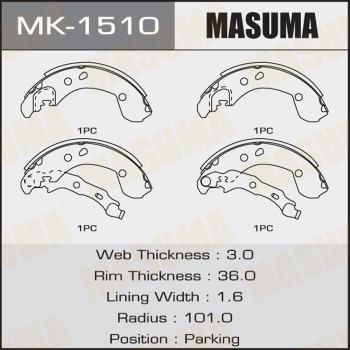 MASUMA MK-1510 - Комплект спирачна челюст vvparts.bg