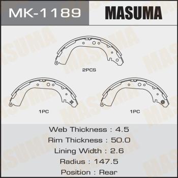MASUMA MK-1189 - Комплект спирачна челюст vvparts.bg