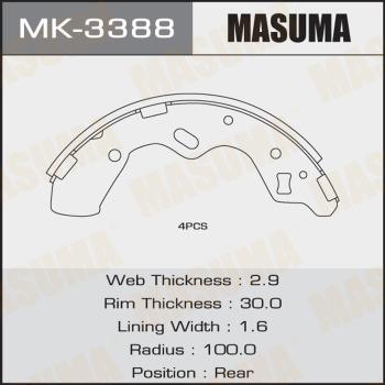 MASUMA MK-3388 - Комплект спирачна челюст vvparts.bg