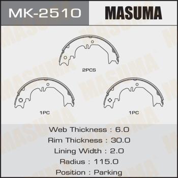 MASUMA MK-2510 - Комплект спирачна челюст vvparts.bg