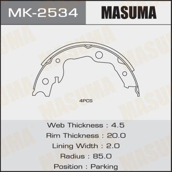 MASUMA MK-2534 - Комплект спирачна челюст vvparts.bg