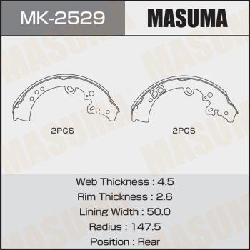MASUMA MK-2529 - Комплект спирачна челюст vvparts.bg