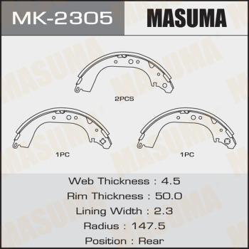 MASUMA MK-2305 - Комплект спирачна челюст vvparts.bg