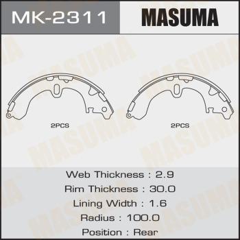 MASUMA MK-2311 - Комплект спирачна челюст vvparts.bg