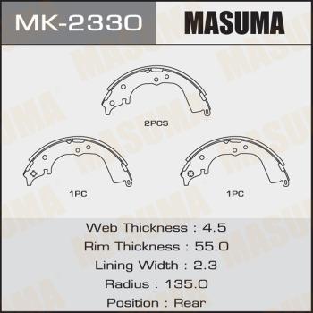 MASUMA MK-2330 - Комплект спирачна челюст vvparts.bg