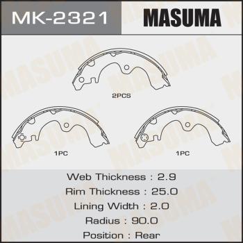 MASUMA MK-2321 - Комплект спирачна челюст vvparts.bg