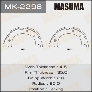 MASUMA MK-2298 - Комплект спирачна челюст vvparts.bg