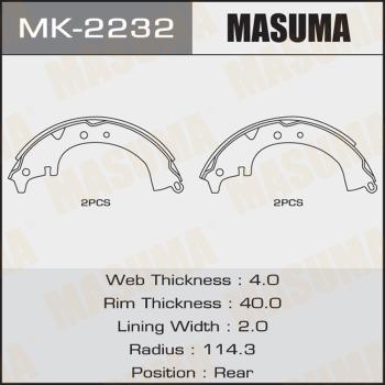 MASUMA MK-2232 - Комплект спирачна челюст vvparts.bg