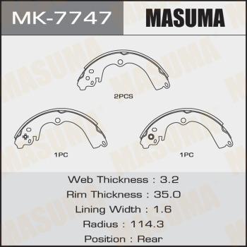 MASUMA MK-7747 - Комплект спирачна челюст vvparts.bg