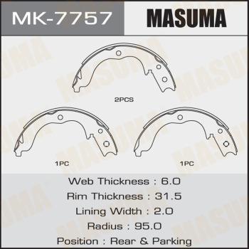 MASUMA MK-7757 - Комплект спирачна челюст vvparts.bg