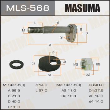 MASUMA MLS568 - Болт за регулиране на страничния наклон vvparts.bg