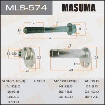 MASUMA MLS574 - Болт за регулиране на страничния наклон vvparts.bg