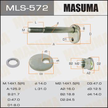 MASUMA MLS572 - Болт за регулиране на страничния наклон vvparts.bg