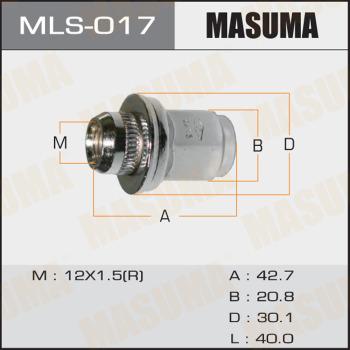 MASUMA MLS-017 - Гайка на колелото vvparts.bg