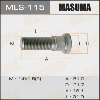 MASUMA MLS-115 - Колесен болт vvparts.bg